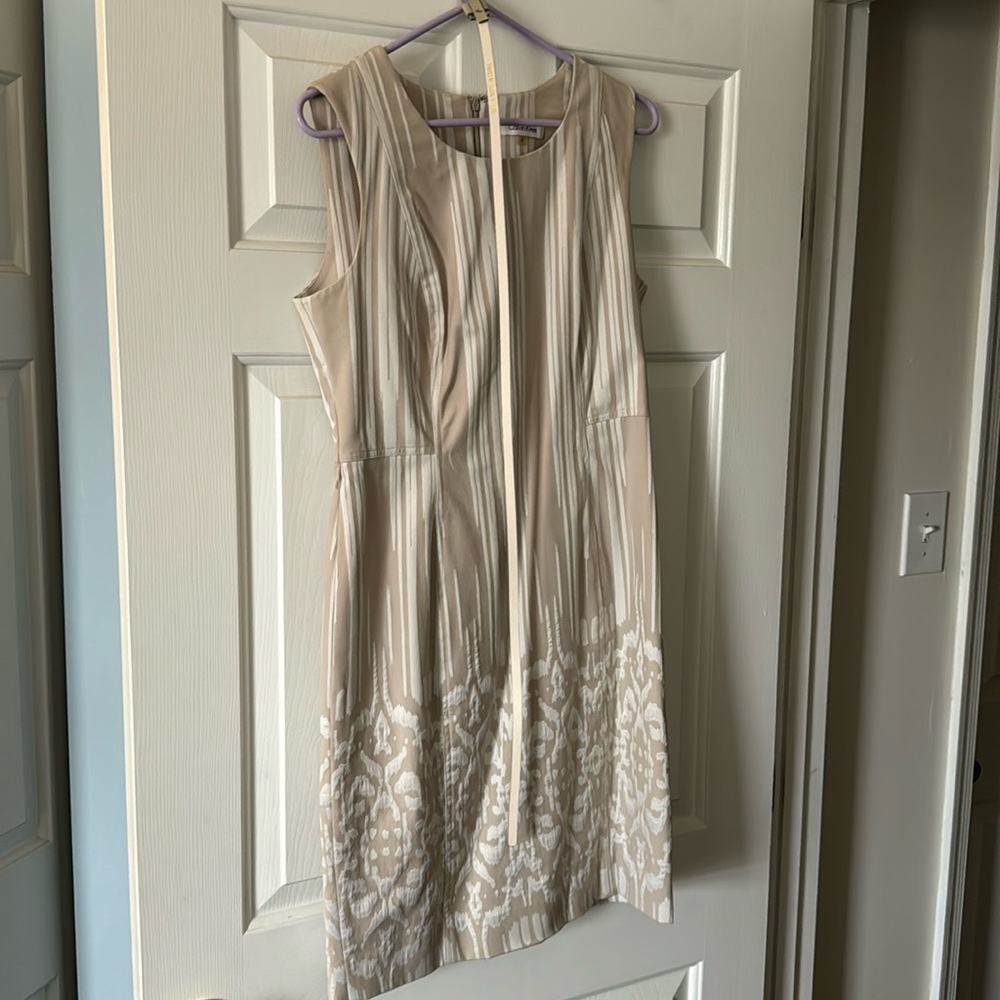Calvin Klein Sleeveless Belted Dress Size 8